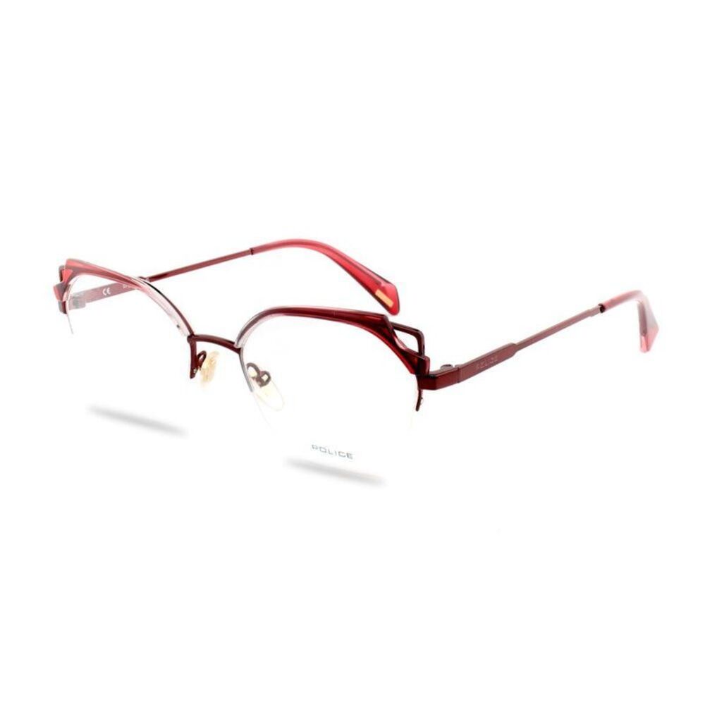 Police POVPLA0408E6AC Cateye Eyeglasses Women Red Frames